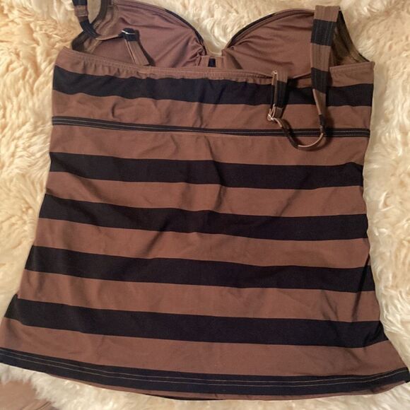 Land’s End Plus Regular tankini top underwire chevron stripe Various Sizes - Picture 6 of 8
